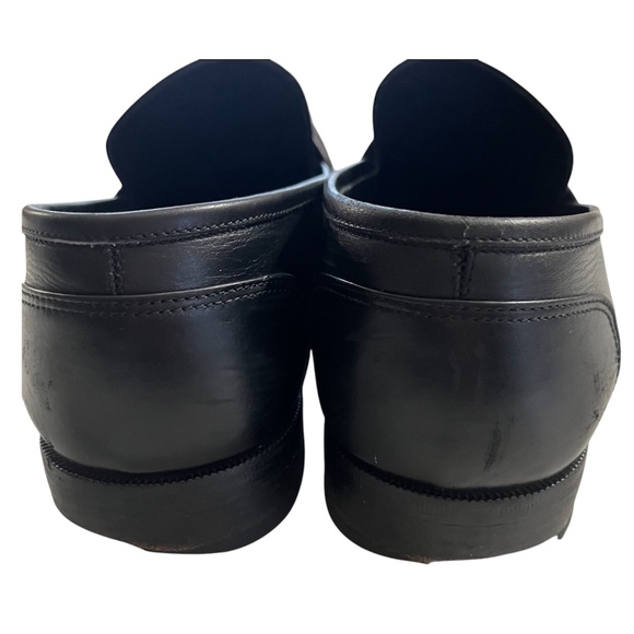 Salvatore Ferragamo Black Leather Slip-On Mens Penny Loafers size 8.5 main image 6